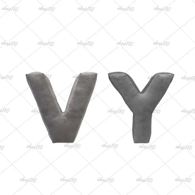 Velvet Letters Throw Pillow Alphabet Pillow Custom Letter Cushion Kid Party Gift Backrest Toy Nursery Prop Baby Home Decor