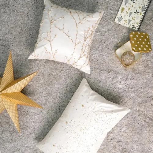 100% Polyester Throw Pillow with Embroidery Work – Soft & Stylish Accent-18X18