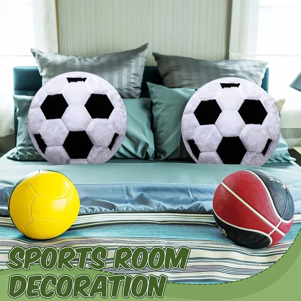 Creative Football Plush Pillow, Fan Cushion, Boyfriend Football Cushion, Home Decoration, Sports Fan,Cute Soccer Shaped