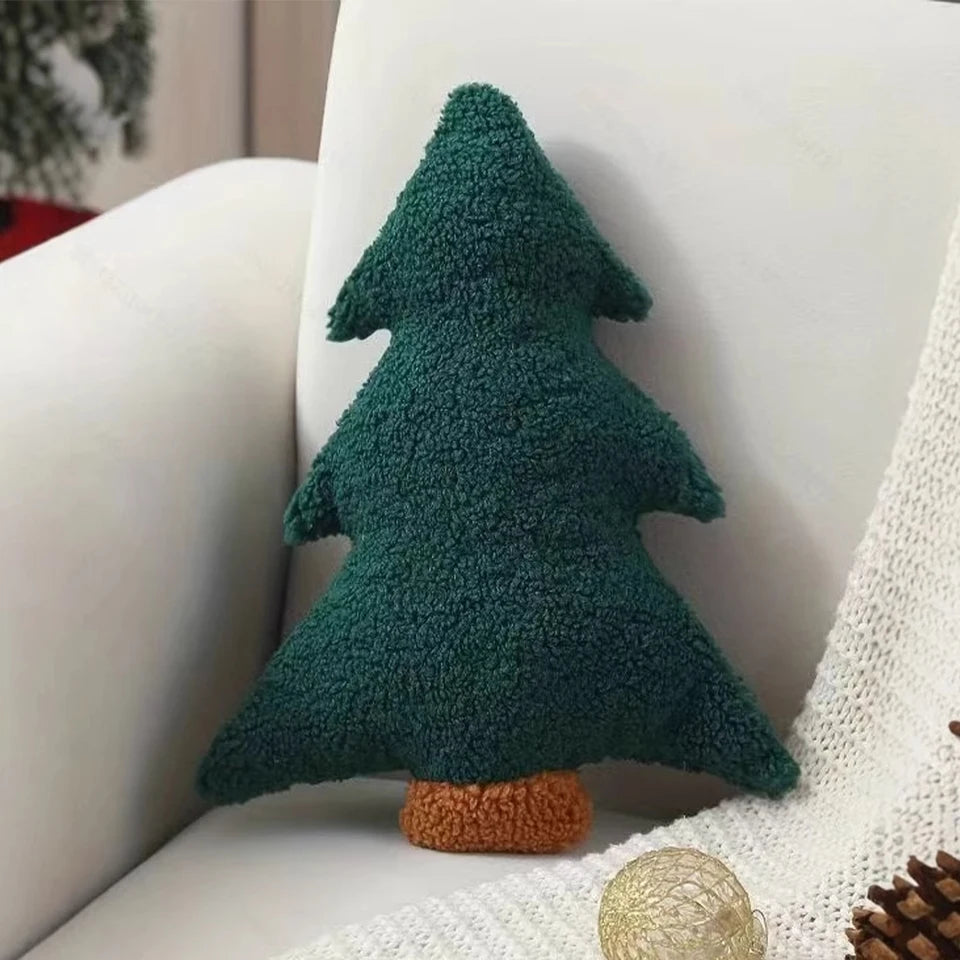 2025 New Home Decor Christmas Tree Pillow Festive Holiday Throw Cushion Soft Xmas Plush Sofa Bed Decorations Kids Cute Gifts