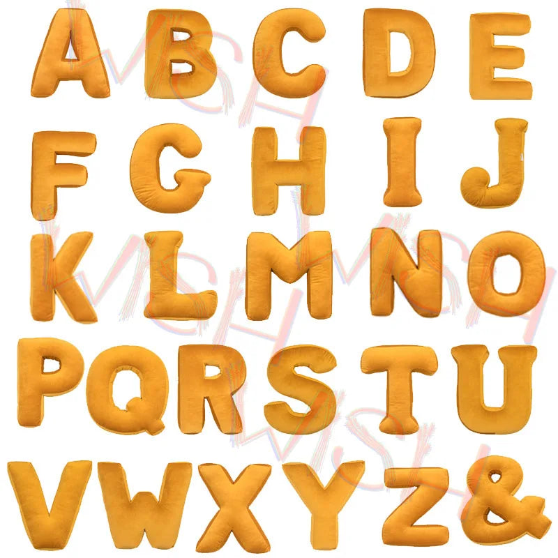 26 Letters Throw Pillow Hand Crafted Children Party Gift Backrest Toys Bedroom Background Decor Photography Prop Baby Shower