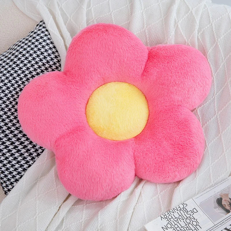 Flower Circular Shape Cushion Soft Nap Chair Pillow for Office Classroom Bedroom Floor Use Winter Thickened Decor