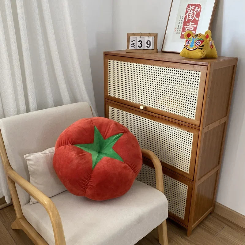Tomato Mushroom Plush Pillow Cute Sofa Cushion Cushion Study Bedroom Living Room Decoration Simple Pillow INS StyleCushion