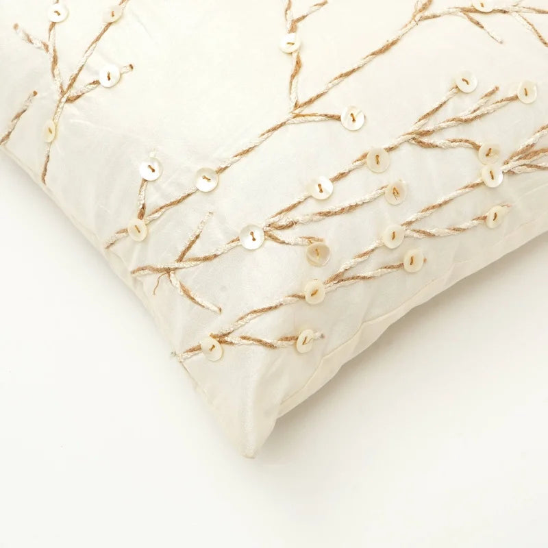 100% Polyester Throw Pillow with Embroidery Work – Soft & Stylish Accent-18X18