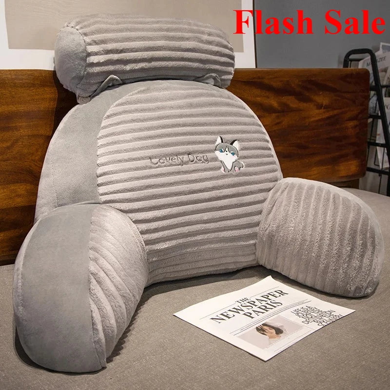 2025 new Flash Sale fluffy striped cartoon waist sofa throw pillow cushion bed reading bed waist pad