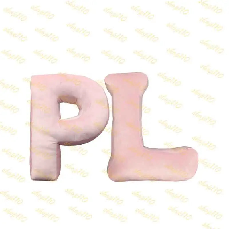 Velvet Letters Throw Pillow Alphabet Pillow Custom Letter Cushion Kid Party Gift Backrest Toy Nursery Prop Baby Home Decor
