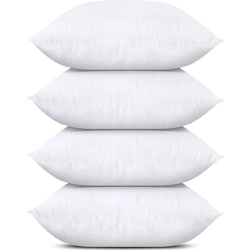4 or 2 pcs Set Cushion Core Comfort Bedding 18x18 Inch Throw Pillow White Soft Decorative Pillows for Sofa Bed Couch Wholesale