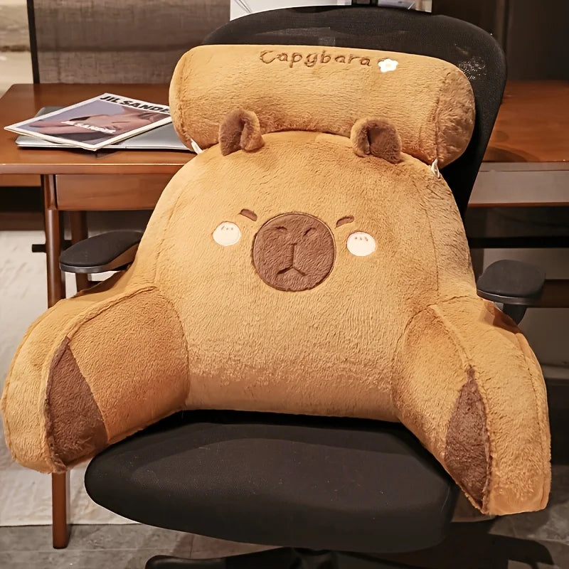 Lovely Capybara Backrest Cushion, Large Backrest Cushion,Lumbar Support Pillow,Triangle Reading Pillow, Adorable Design