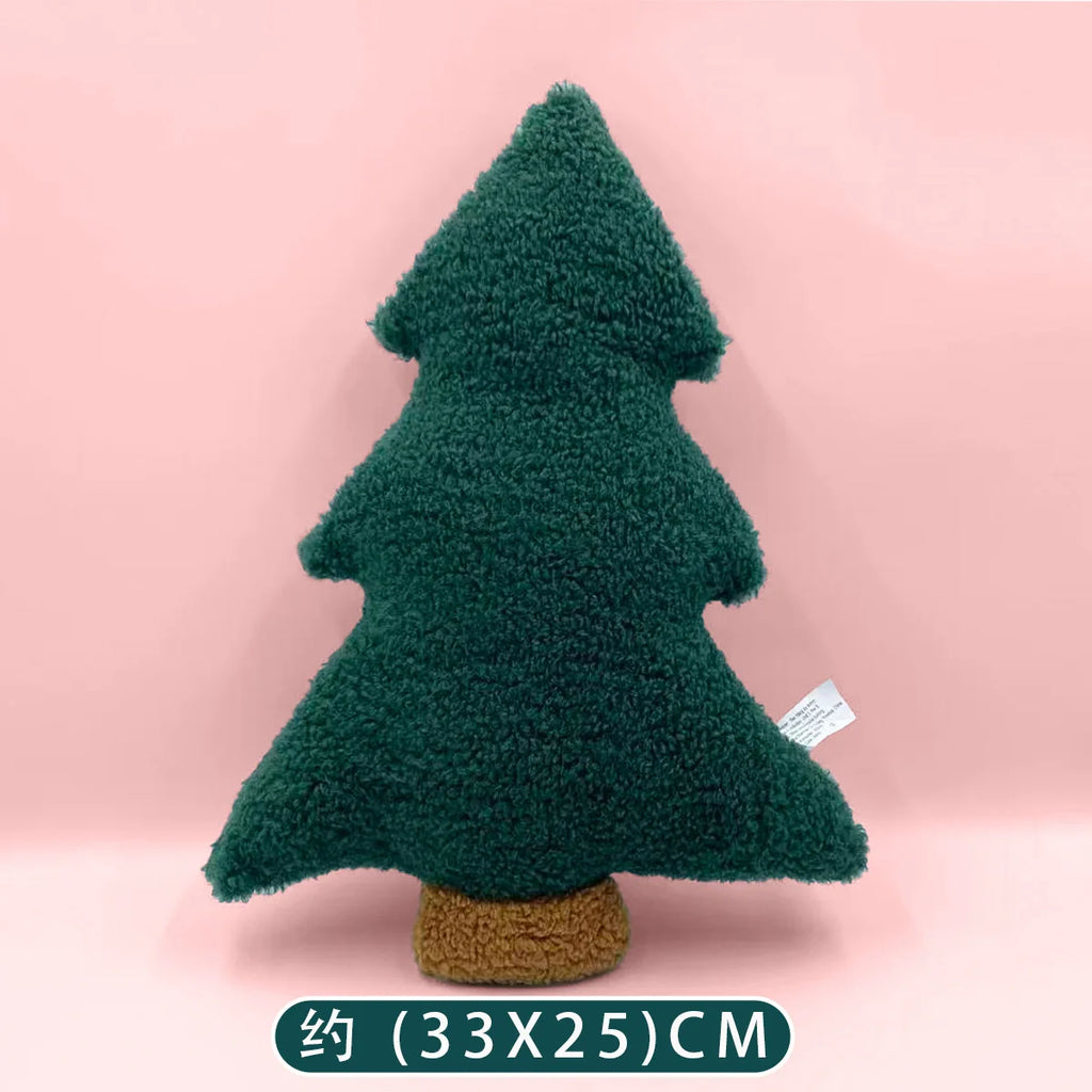 2025 New Home Decor Christmas Tree Pillow Festive Holiday Throw Cushion Soft Xmas Plush Sofa Bed Decorations Kids Cute Gifts