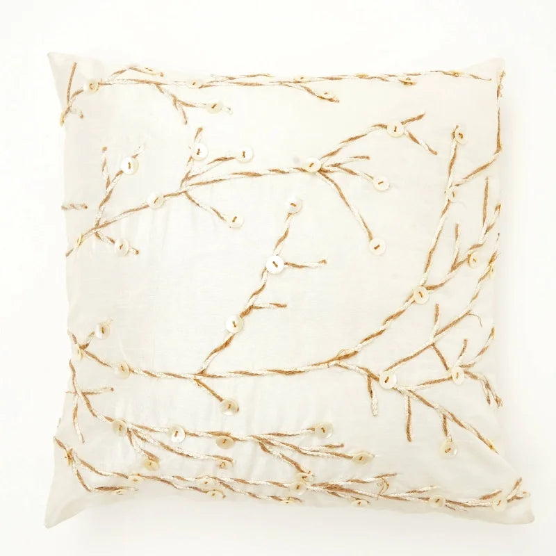 100% Polyester Throw Pillow with Embroidery Work – Soft & Stylish Accent-18X18