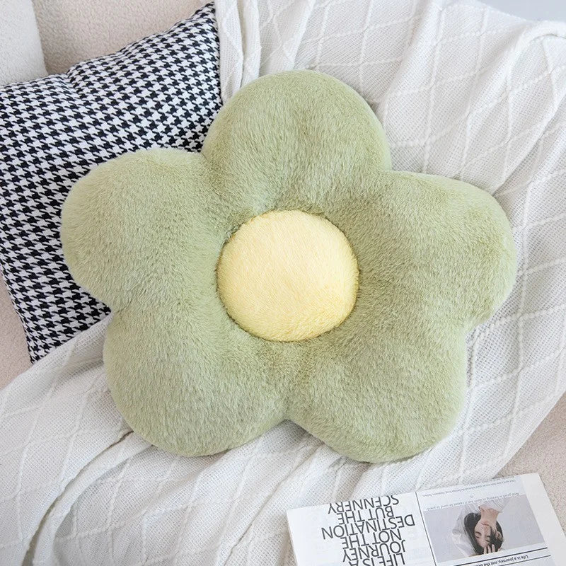 Flower Circular Shape Cushion Soft Nap Chair Pillow for Office Classroom Bedroom Floor Use Winter Thickened Decor