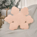 3D Snowflake Decorative Cushion Winter White Snowflake Shape Pillow Christmas Home Holiday Decoration Sofa Cojines for Bedroom