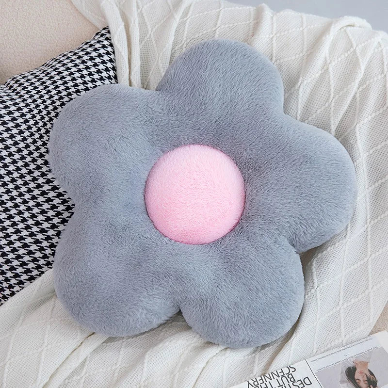 Flower Circular Shape Cushion Soft Nap Chair Pillow for Office Classroom Bedroom Floor Use Winter Thickened Decor