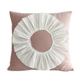 Fashion Modern Style Pink White Throw Pillows 45*45cm Velvet Stitching 3D Chrysanthemum  Cushion Waist Pillow Blue Cushion Case