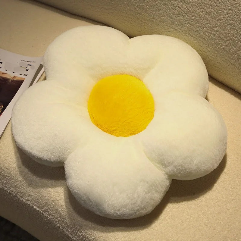 Flower Circular Shape Cushion Soft Nap Chair Pillow for Office Classroom Bedroom Floor Use Winter Thickened Decor