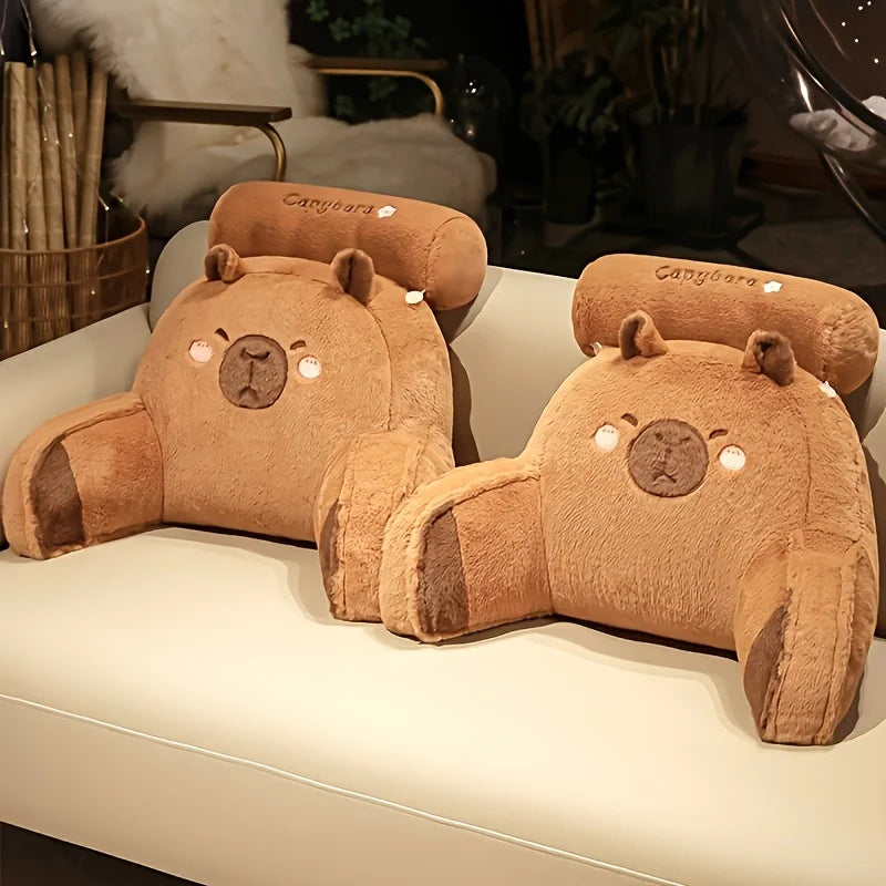 Lovely Capybara Backrest Cushion, Large Backrest Cushion,Lumbar Support Pillow,Triangle Reading Pillow, Adorable Design