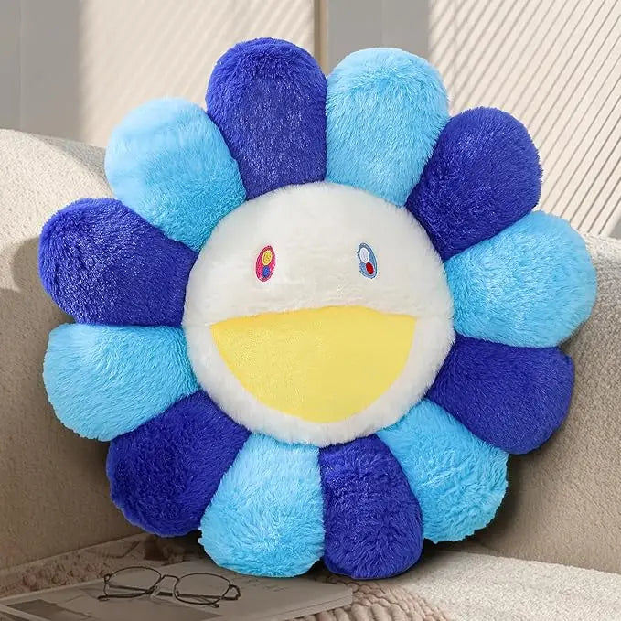 Aesthetic Sunflower Plush Pillow Cute Flower Stuffed Cushion Rainbow Floral Decorative Pillow Office Chair Back Pillow Decor