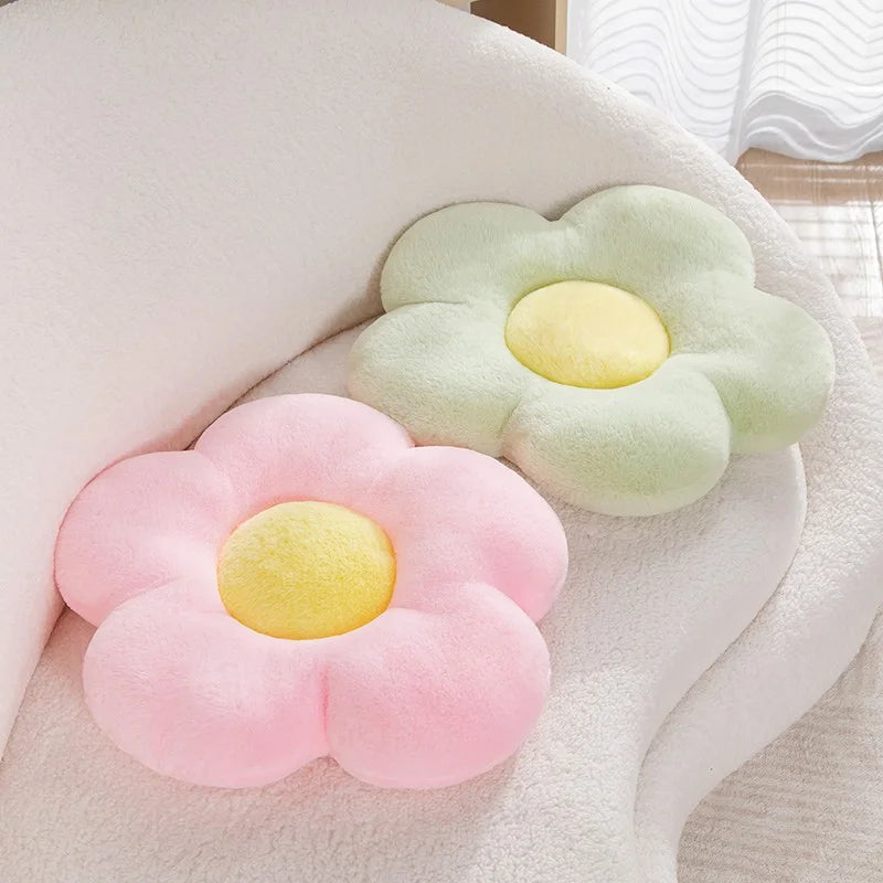 Flower Circular Shape Cushion Soft Nap Chair Pillow for Office Classroom Bedroom Floor Use Winter Thickened Decor