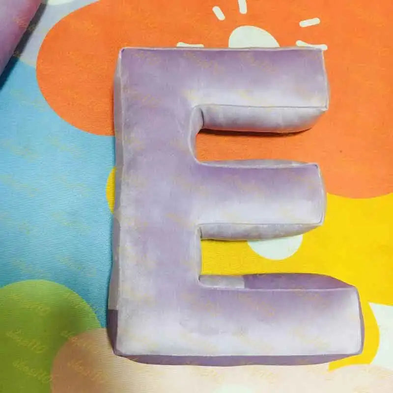 Velvet Letters Throw Pillow Alphabet Pillow Custom Letter Cushion Kid Party Gift Backrest Toy Nursery Prop Baby Home Decor