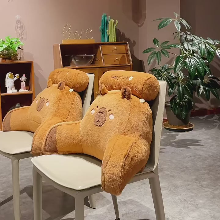 Lovely Capybara Backrest Cushion, Large Backrest Cushion,Lumbar Support Pillow,Triangle Reading Pillow, Adorable Design