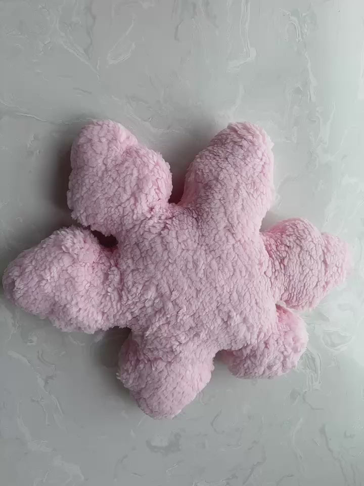 3D Snowflake Decorative Cushion Winter White Snowflake Shape Pillow Christmas Home Holiday Decoration Sofa Cojines for Bedroom